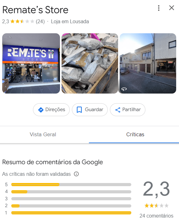 Remates store criticas